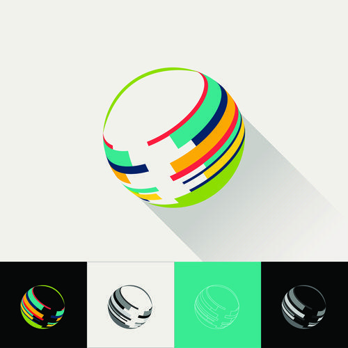 Abstract Company Logo - Circular company logos abstract vector 02 free download