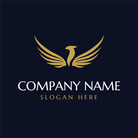 Blue and Gold Logo - Free Wings Logo Designs | DesignEvo Logo Maker