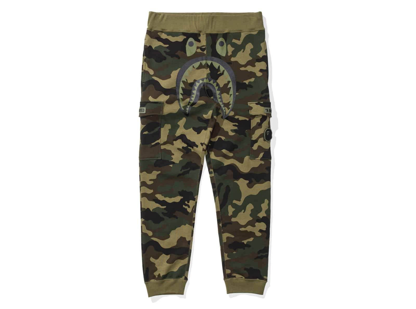 Undefeated Camo Logo - UNDEFEATED X BAPE WOODLAND CAMO SHARK SLIM PANTS | Undefeated