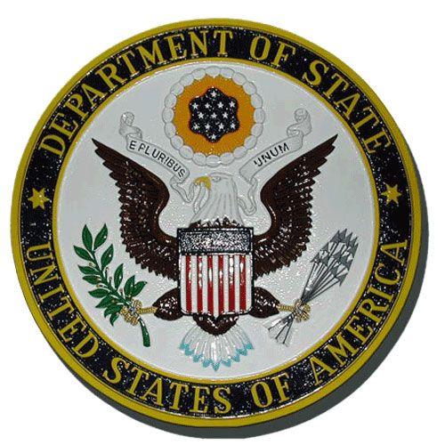 Department of State Logo - U.S. Department of State Seal wooden plaques & podium logos