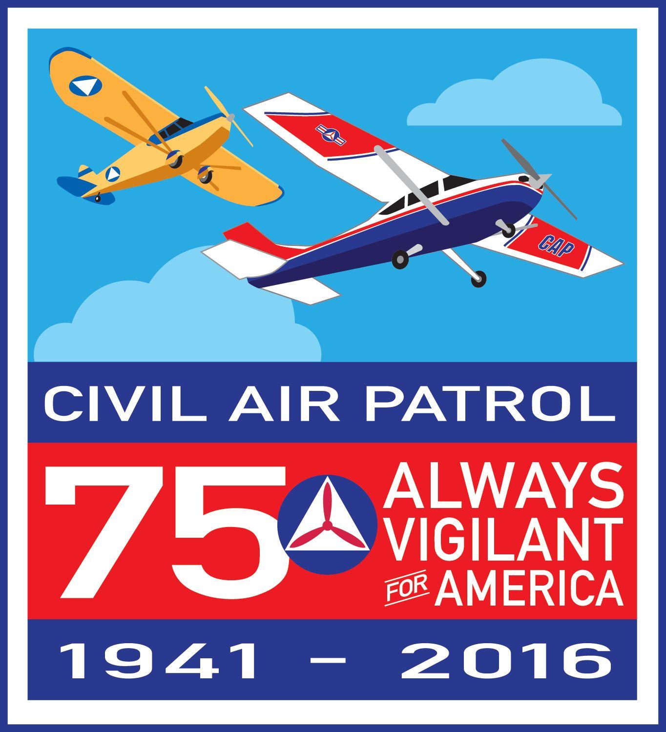 Aircraft Anniversary Logo - 75th Anniversary Logos Air Patrol. CIVIL AIR PATROL