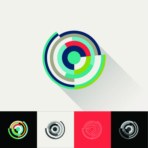 Circular Company Logo - Circular company logos abstract vector 07 free download