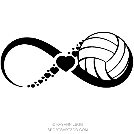 Love Infinity Logo - Volleyball Love Infinity — SportsArtZoo