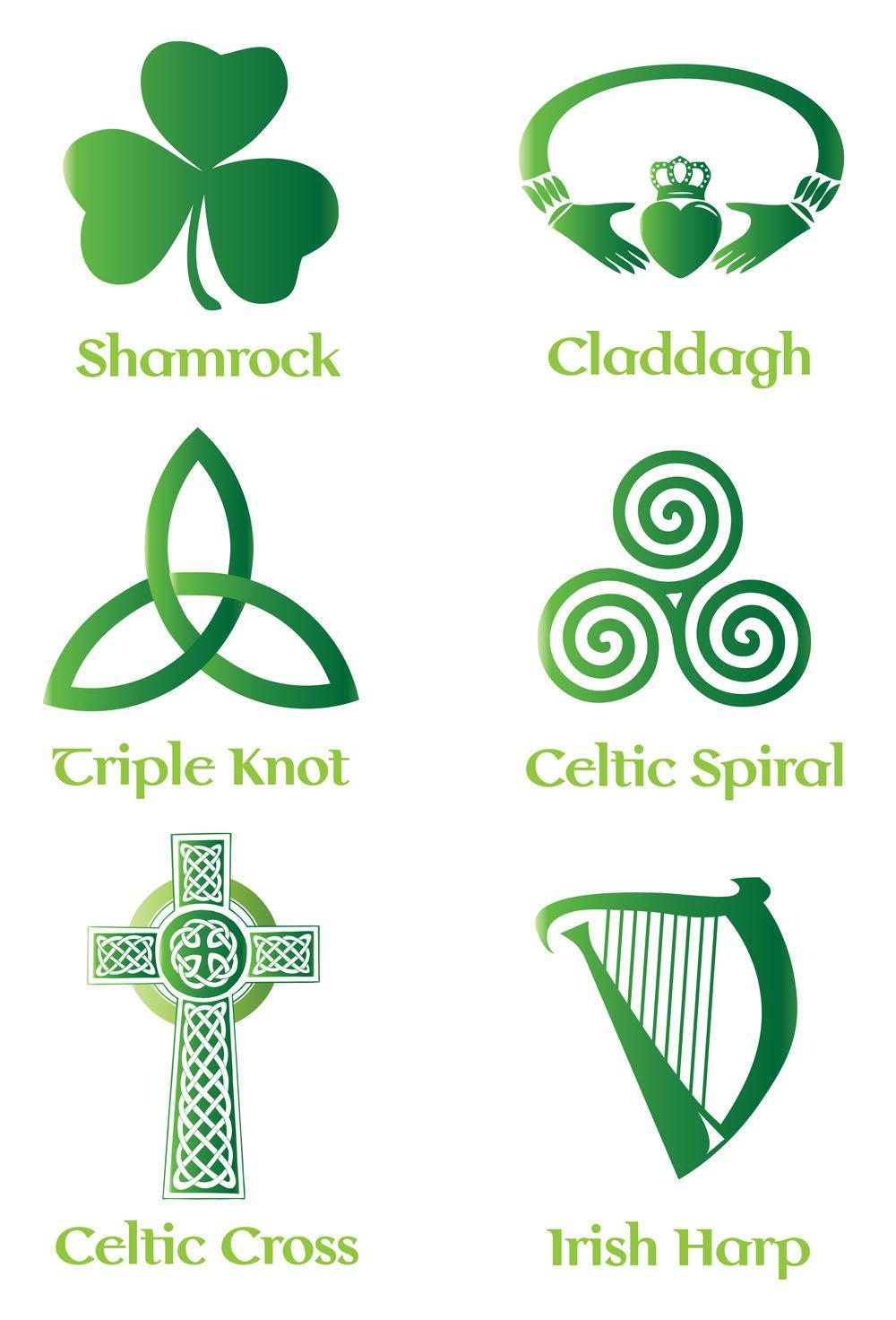 Irish Celtic Logo - Irish & Celtic Symbol Vector Set Backgrounds Buttons Patterns Free ...