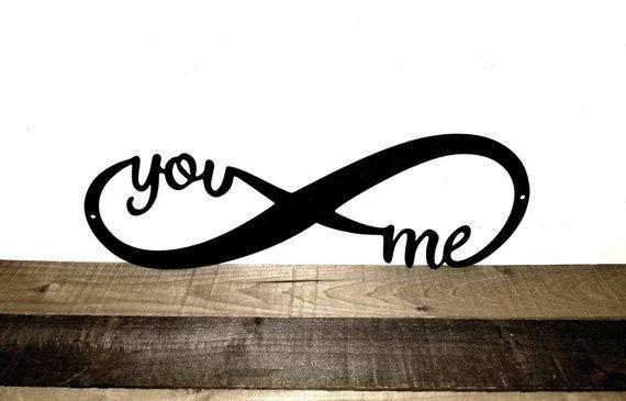 Love Infinity Logo - Infinity You and Me Metal Sign Metal Infinity Love Decor You | Etsy