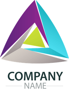 Circular Company Logo - colorful circular edge triangle company Logo Vector (.AI) Free Download