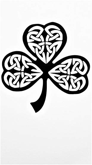 Irish Celtic Logo - Irish Celtic Knot Shamrock Vinyl Decal Sticker. BLACK