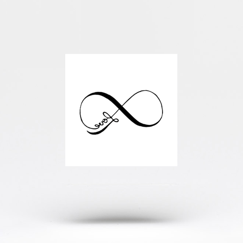 Love Infinity Logo - Love Infinity Symbol Temporary Tattoo (Set of 3) – Small Tattoos