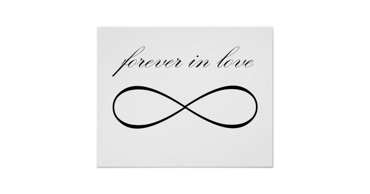 Love Infinity Logo - Forever in love infinity symbol print poster | Zazzle.co.uk