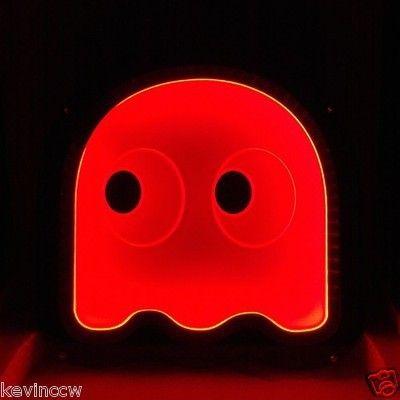 Red Ghost Logo - LD032 Pacman Red Ghost Video Game Beer Bar Logo Display LED Light ...