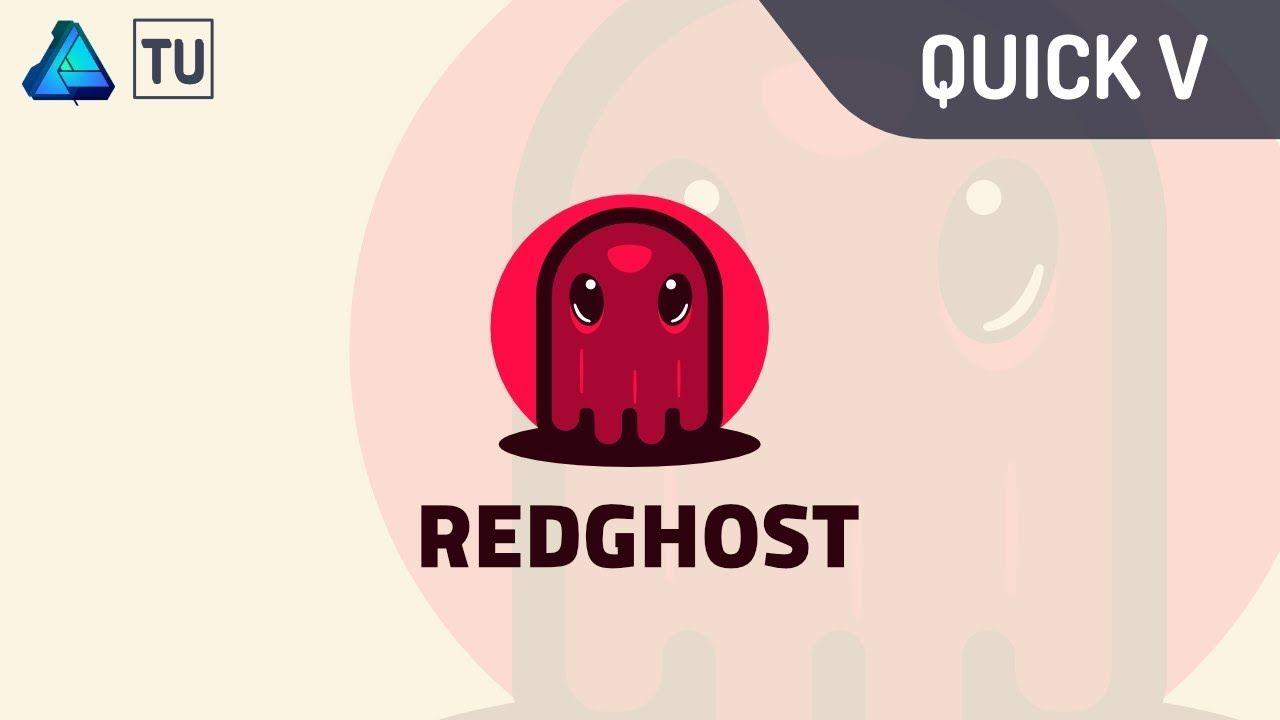 Red Ghost Logo - RedGhost Logo Design using affinity designer - Quick V - YouTube