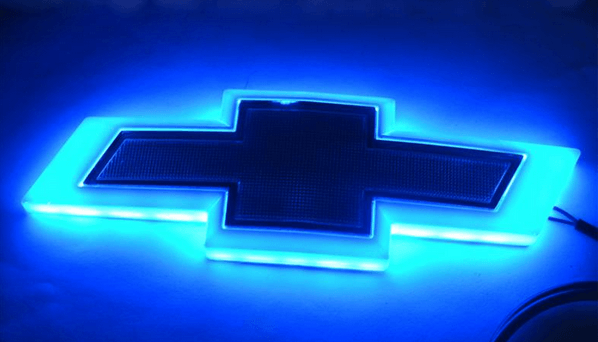 Blue Chevy Logo - Illuminated Chevy Emblem. Silverado. Chevy, Chevy