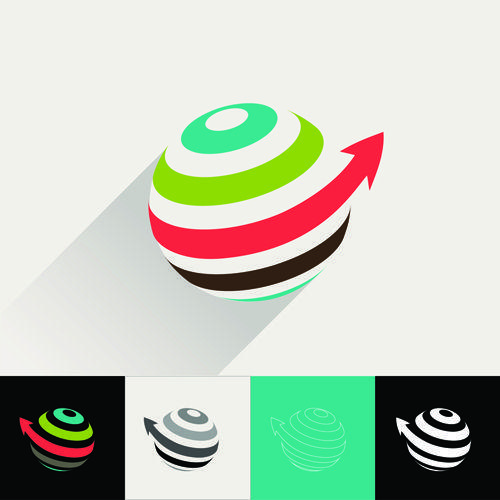 Circular Company Logo - Circular company logos abstract vector 03 free download