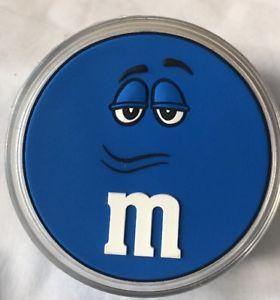Round Face with Blue Logo - BIG FACE BLUE M&M, round candy collectible, | eBay