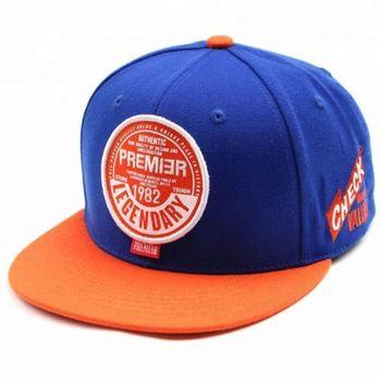 Round Face with Blue Logo - Orange Embroidery Hat For Round Face Men Snapback Caps - Buy Round ...