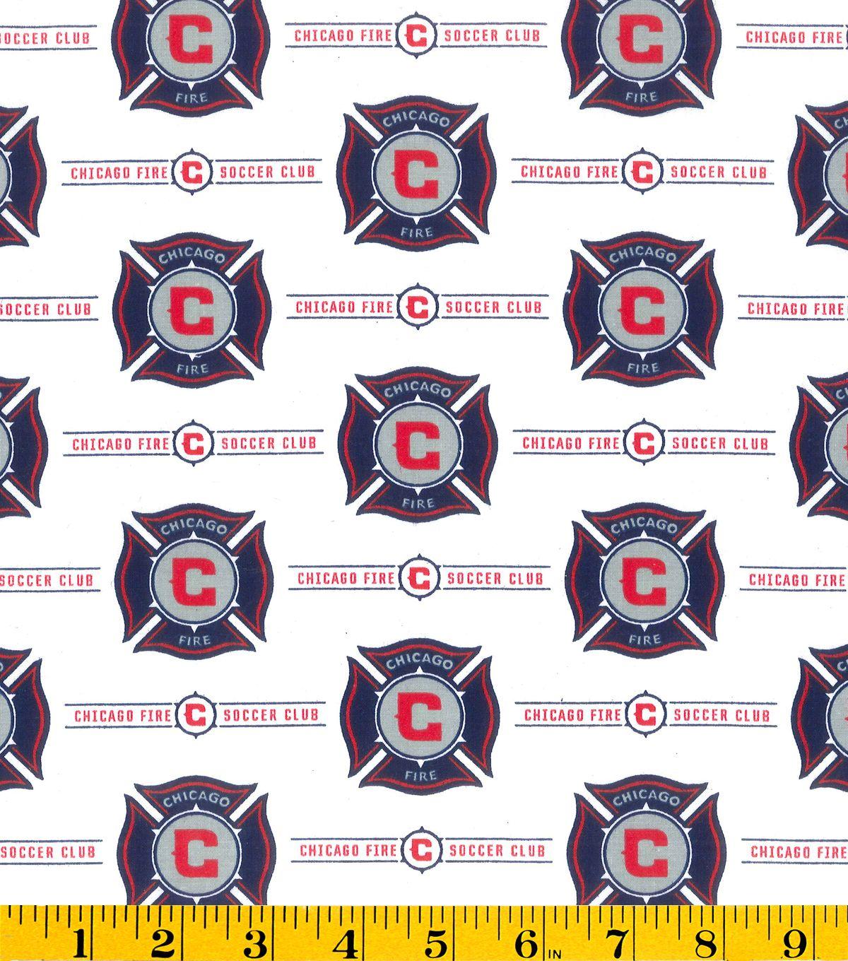 Chicago Fire Soccer Logo - Chicago Fire Soccer Club MLS Cotton Fabric