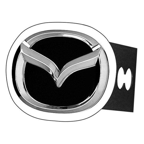 Black Mazda Logo - Autogold® T.MAZ2.B.C - Chrome/Black Hitch Cover with Mazda Logo for ...