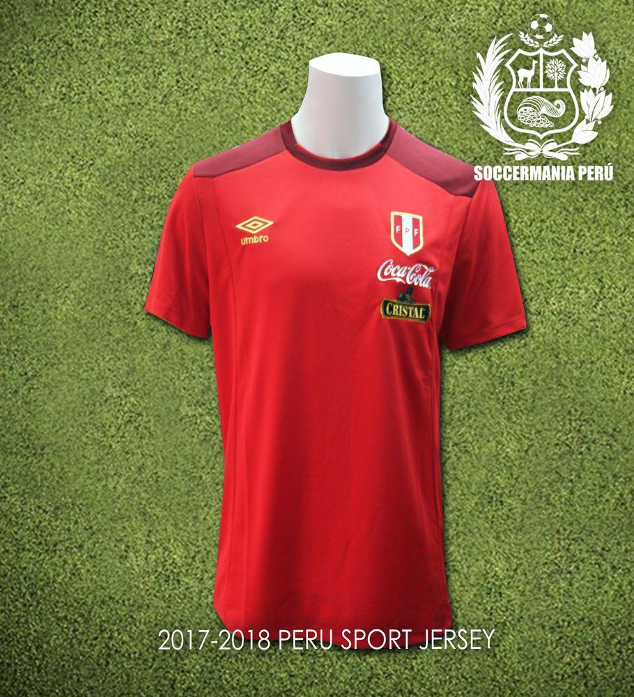 Peru Umbro Logo - UMBRO 2018 Peru Soccer Travel & Training Jersey SIZES L - XL | eBay
