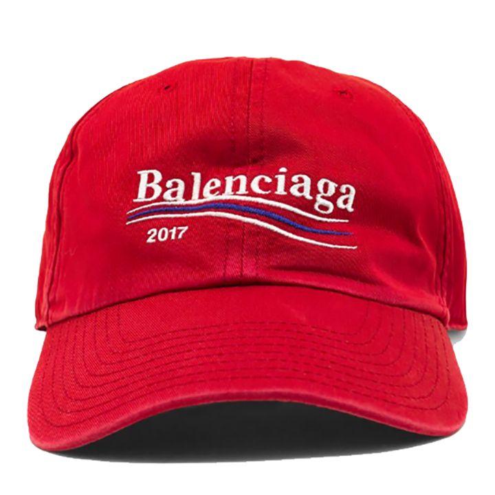 Red Campaign Logo - Balenciaga Campaign Logo Cap - Red - walf