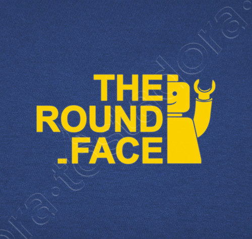 Round Face with Blue Logo - The Round Face T-shirt - 1313963 | Tostadora.com