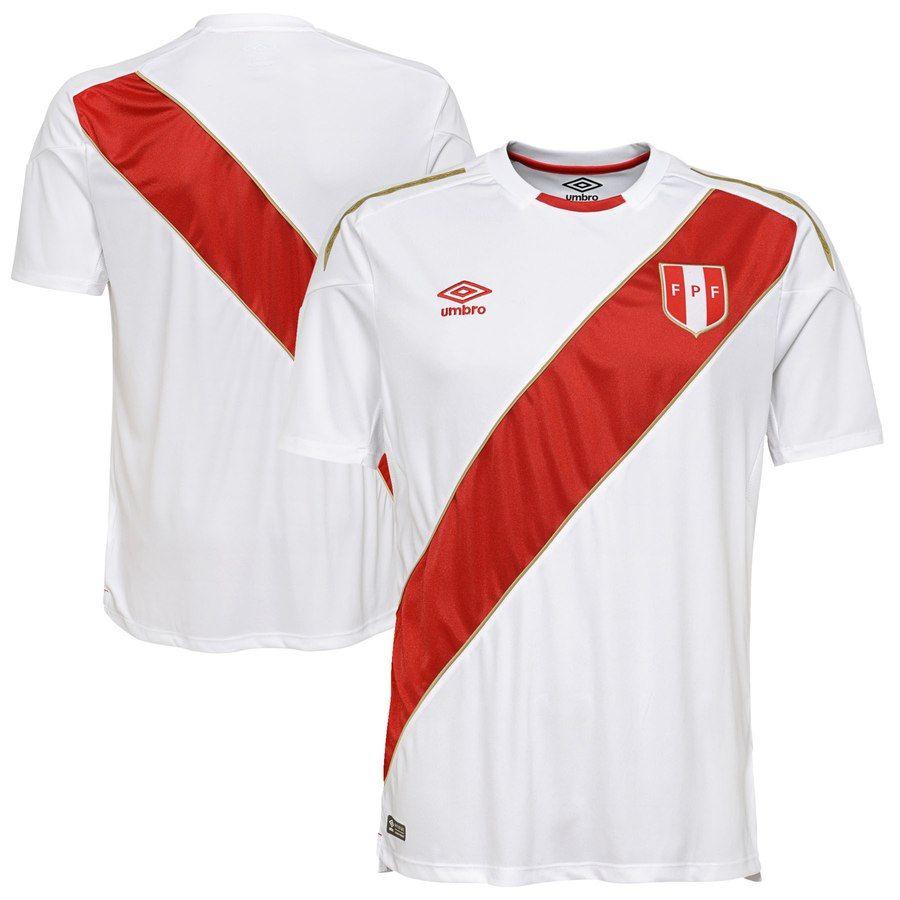 Peru Umbro Logo - Peru National Team Umbro 2018 Home Jersey – White/Red