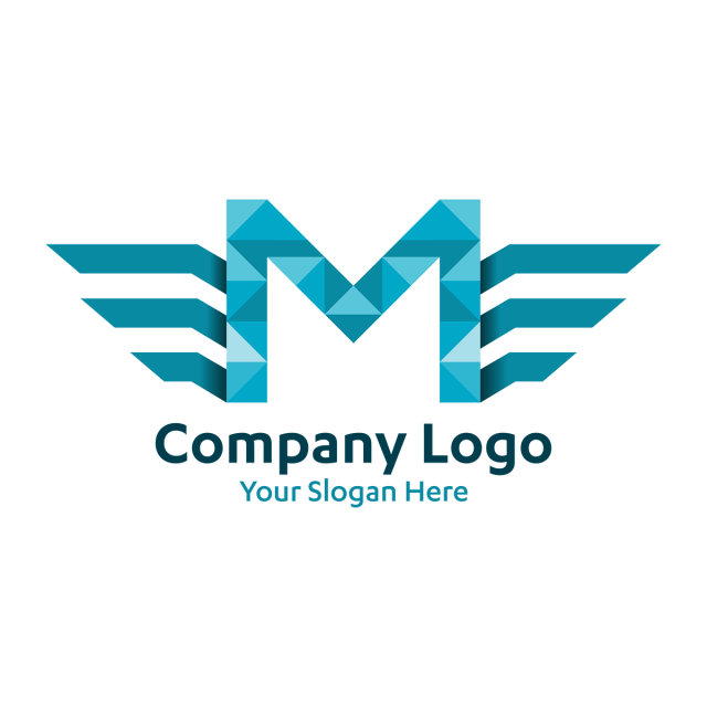 Electric M Logo - Creative letter M logo Design concept design with geometric shapes