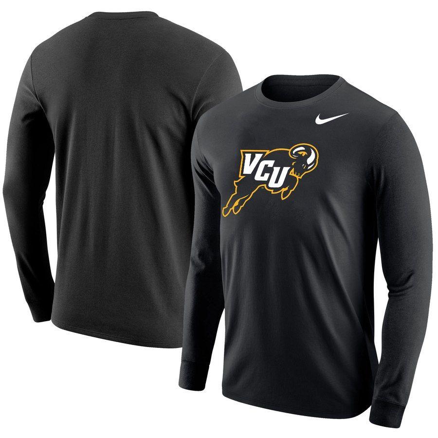 VCU Black and White Logo - VCU Rams Nike Big Logo Performance Long Sleeve T Shirt