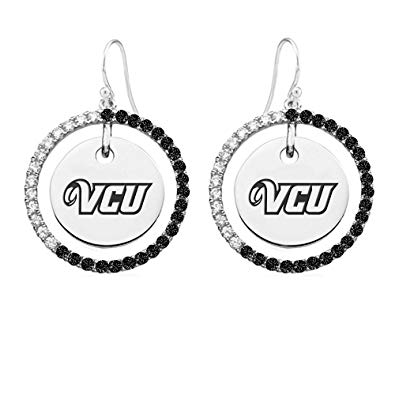 VCU Black and White Logo - Virginia Commonwealth VCU Rams Black and White Cz Circle