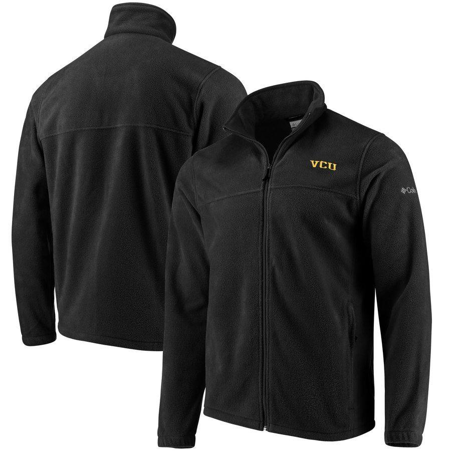 VCU Black and White Logo - Columbia VCU Rams Flanker Full Zip Fleece Jacket - Black