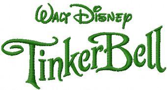 Tinkerbell Logo - Tinkerbell logo machine embroidery design