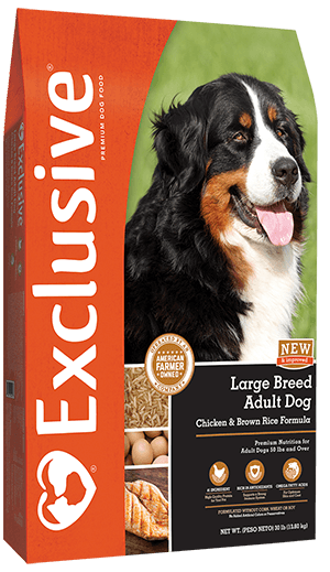 Exclusive Pet Food Logo - Exclusive Dog Food — Meader Supply Corp.