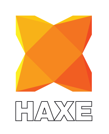 White On Orange Logo - Branding - Haxe - The Cross-platform Toolkit