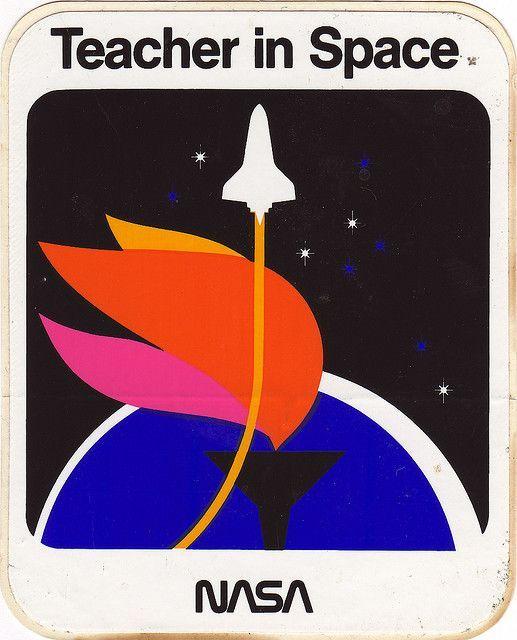 Brilliant NASA Logo - Nasa - Teacher in Space Sticker - 1986 | Pinterest | Retro graphic ...