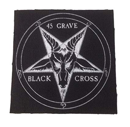 White Cross Band Logo - Amazon.com: 45 GRAVE BLACK CROSS Band Logo Sew On Cloth Black Patch ...