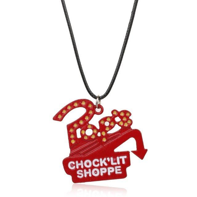 Red Jewelry Logo - Jewelry TV Riverdale Pop's Chock'lit Shoppe Logo Necklace Red Enamel