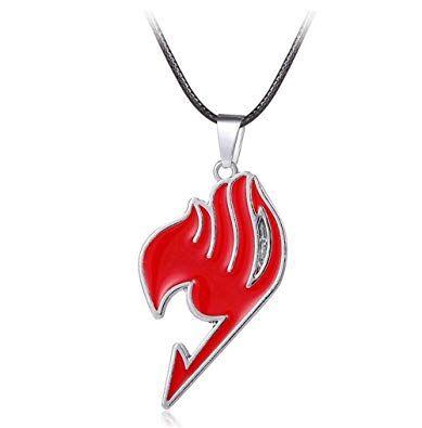 Red Jewelry Logo - Generic Anime Fairy Tail Guild Logo Red Pendant Necklace