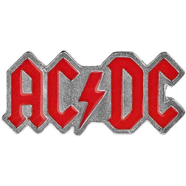 Red Jewelry Logo - Alchemy Rocks AC DC Logo Pin Badge (Red) ($13) ❤ Liked On Polyvore