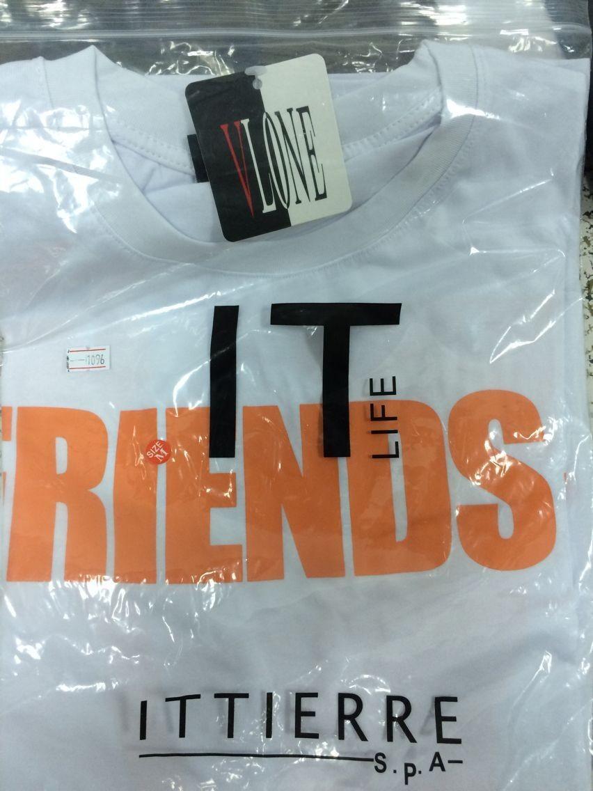 Vlone Skateboard Logo - Vlone Friends Men T Shirt 1:1 Paris Kanye Yeezus Hip Hop Box Logo
