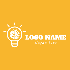 Light Bulb with Orange Circle Logo - Free Education Logo Designs | DesignEvo Logo Maker
