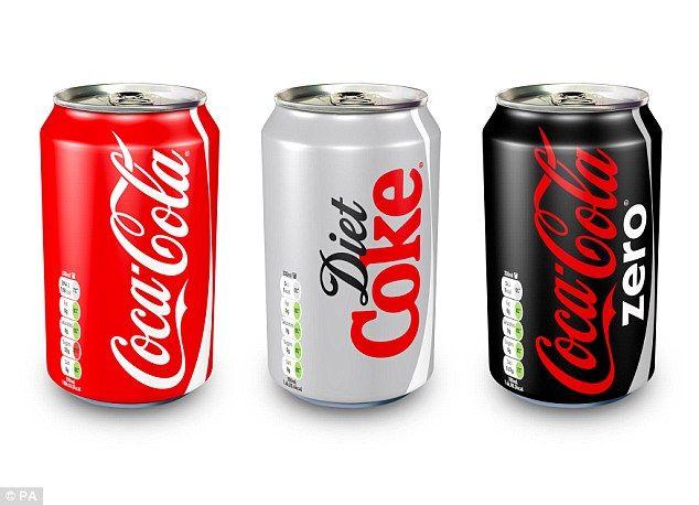 Diet Coke Can Logo - Coca Cola will display red warning logo on its cans to indicate high ...
