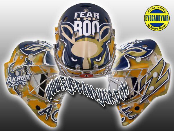 Fear the Roo Logo - Goalie Mask Airbrushing for Teams Painted by Steve Nash EYECANDYAIR