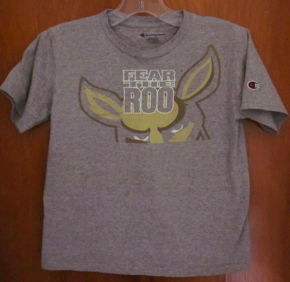 Fear the Roo Logo - UNIVERSITY AKRON Zips youth small T shirt OHIO tee Fear the Roo