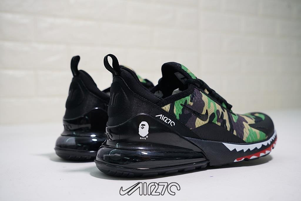 Nike BAPE Logo - Bape A Bathing APE X Nike Air Max 270 Green Camo