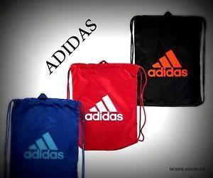 Adidas Accessories Logo - Unisex New Adidas Drawstring Performance Logo Gym Sack Bag