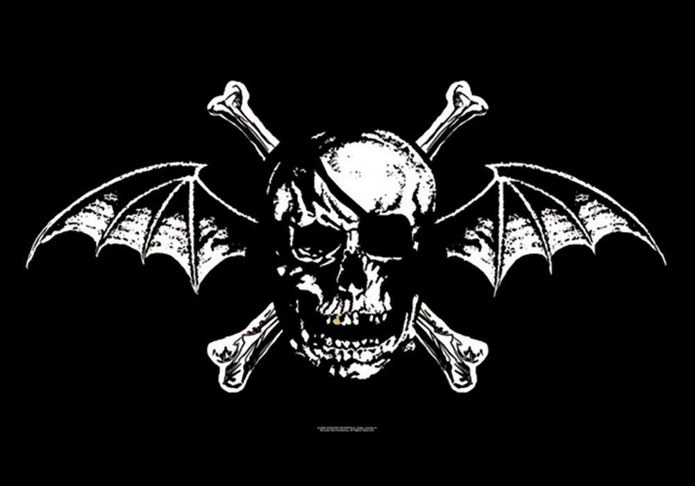 Avenged Sevenfold Bat Skull Logo - Avenged Sevenfold Death Bat Fabric Poster