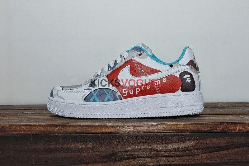 Nike BAPE Logo - Custom Supreme x Bape x Kaws x Nike Air Force 1 Low - Air Force - Nike