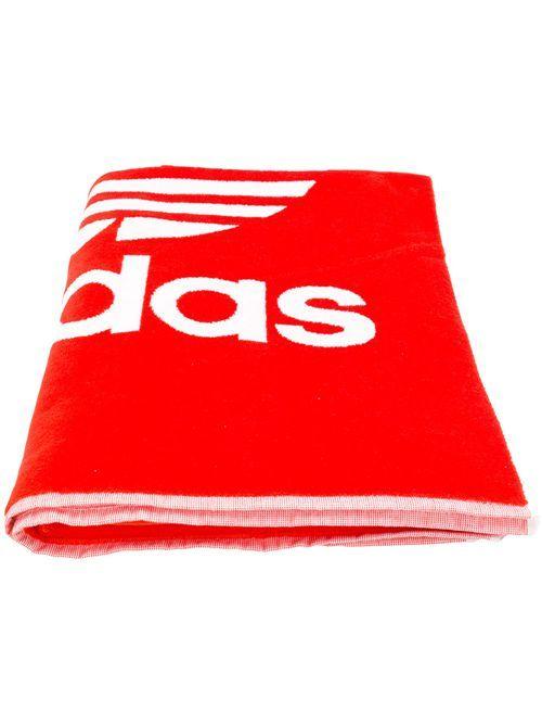 Adidas Accessories Logo - Adidas Cotton 100% Logo Towel Beach Accessories In Red