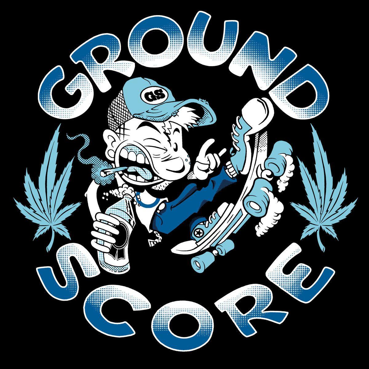 Skater Logo - Ground Score Skater logo tee (Blue) | Ground Score