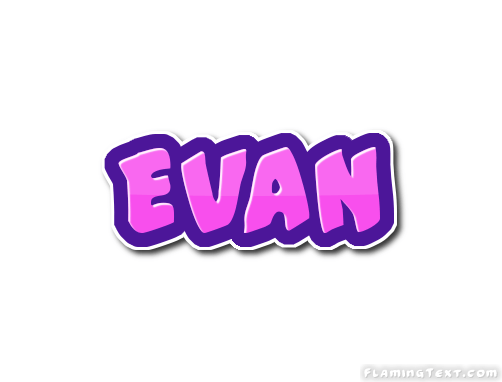 Evan Name Logo - Evan Logo | Free Name Design Tool from Flaming Text