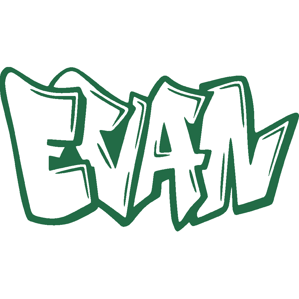 Evan Name Logo - Stickers News Evan Graffiti & Stick
